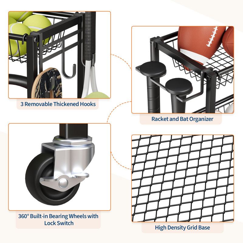 Iron Freestanding Sports Rack