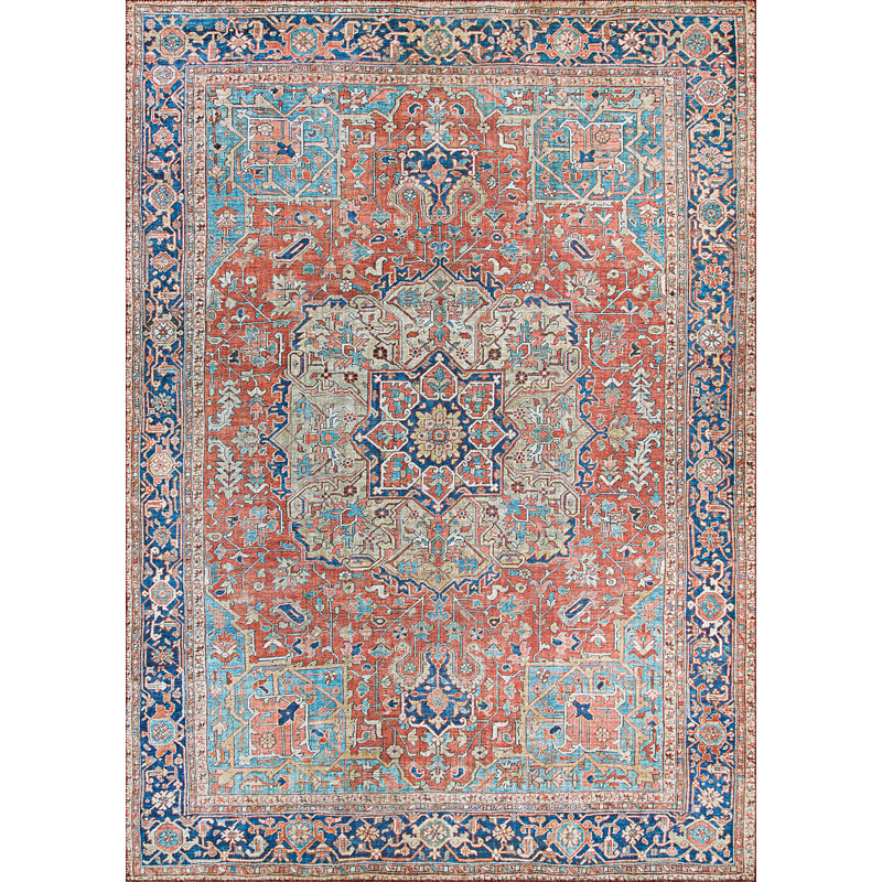 Tapis rouge antidérapant Hallsville, 8 pi x 10 pi
