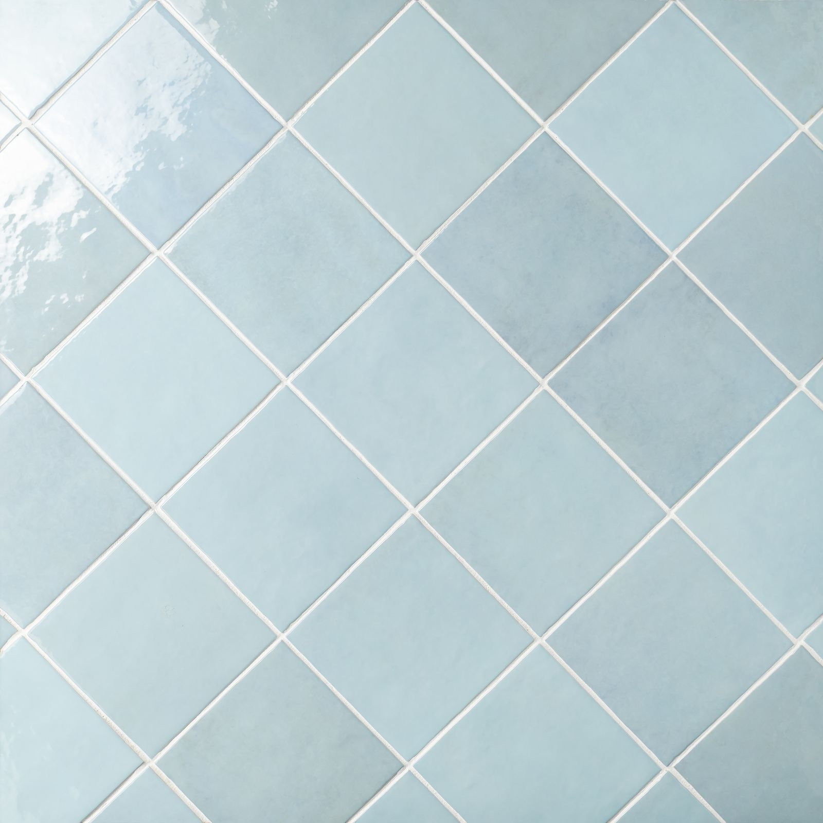 Cloe 5 in. x 5 in. Handmade-Look Ceramic Wall Glossy Subway Tile, Baby Blue