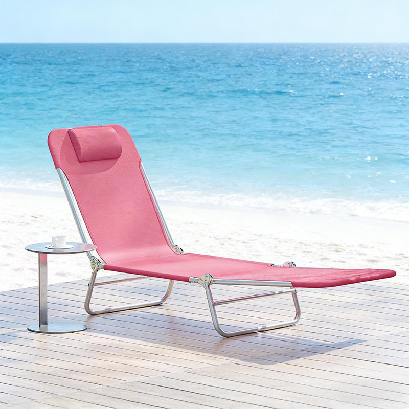 Fauteuil de bronzage confortable, méridienne pliante