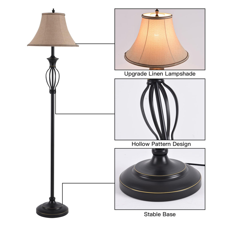 Lampe sur pied traditionnelle 60,98 po Cogdell