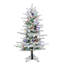 Sierra Flocked Fir Artificial Christmas Tree with Multicolored Light-482977088