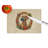 Rhodesian Ridgeback Christmas Flowers Glass Cutting Board