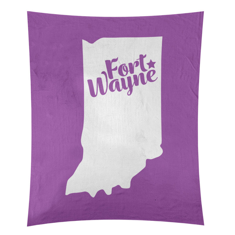 Tapisserie de Fort Wayne, Indiana, H 80 po x l 68 po, Violet