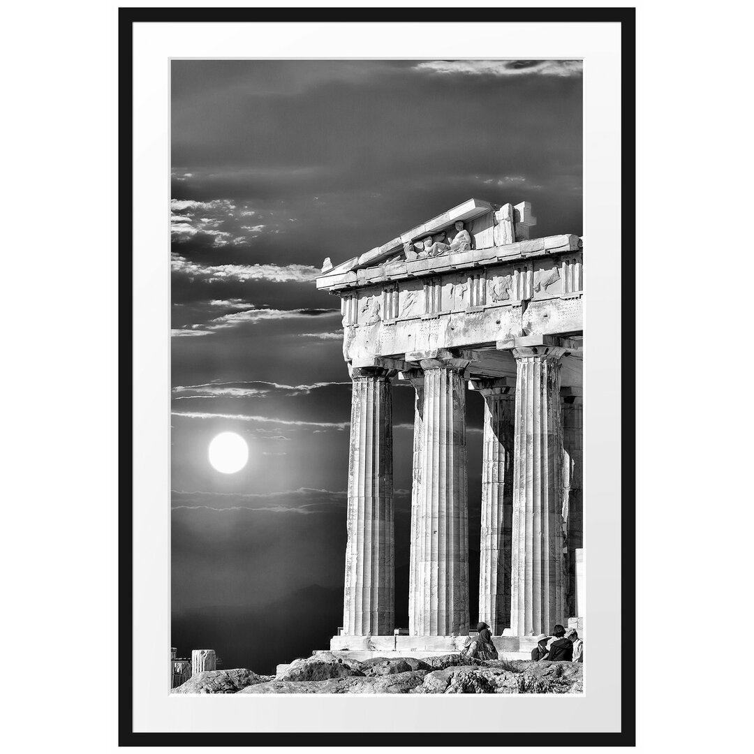 Gerahmtes Poster Tempel der Athene