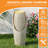 32" Ceramic Outdoor Water Fountain with LED Lights, Cascading Waterfall & 3D Tropical Leaf Embossed Jar in Beige Glaze for Patio Yard Porch Relaxation-2124142927