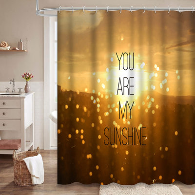 Rideau de douche You Sunshine Abstract Art Inspiration Banner