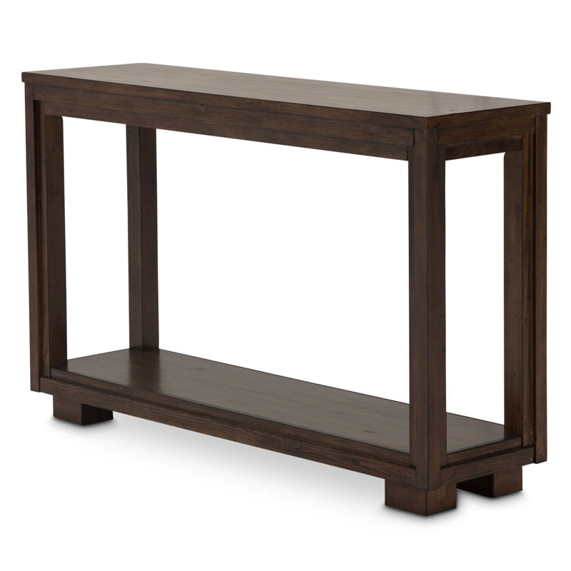 Carrollton 52'' Brown Solid Wood Console Table with Storage