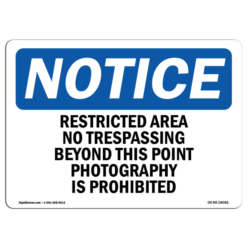 Restricted Area No Trespassing Beyond This Sign