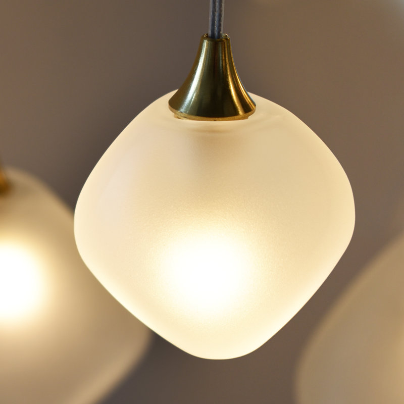 Voyage 3 mix Pendants Chandelier, Satin Nickel