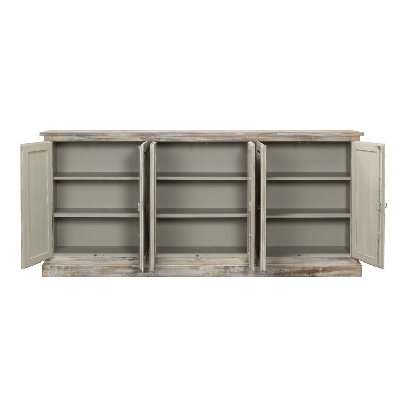 Pagnano 96'' Solid Wood Sideboard, Gray