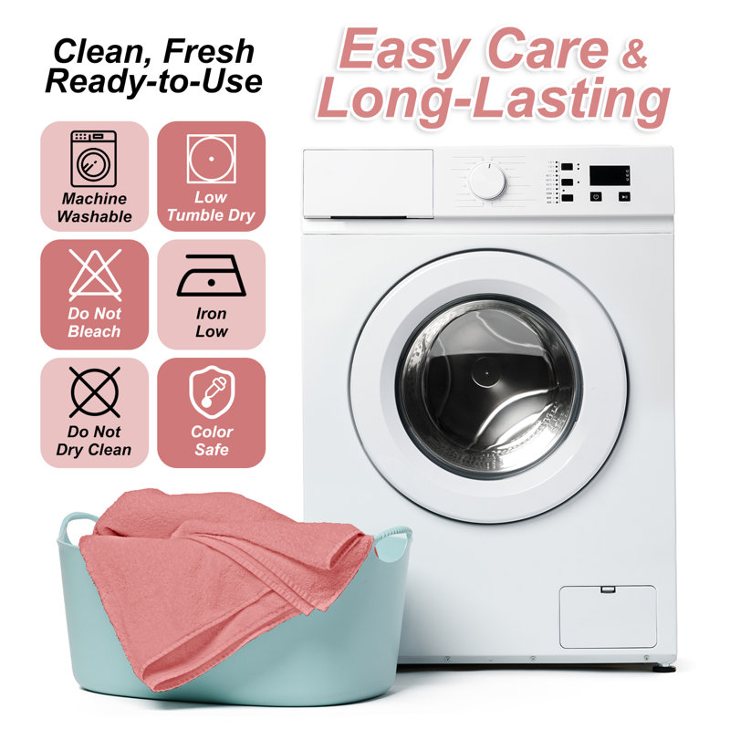 100% Cotton Ultra Light Washcloth, Pink