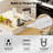 Kitchen Island with Extendable Dining Table, Rolling Kitchen Cart with Storage Drawers & Cabinet, Built-In Power Outlet, Faux Marble Top, 2–6 Person Space-Saving Kitchen Island-124571658