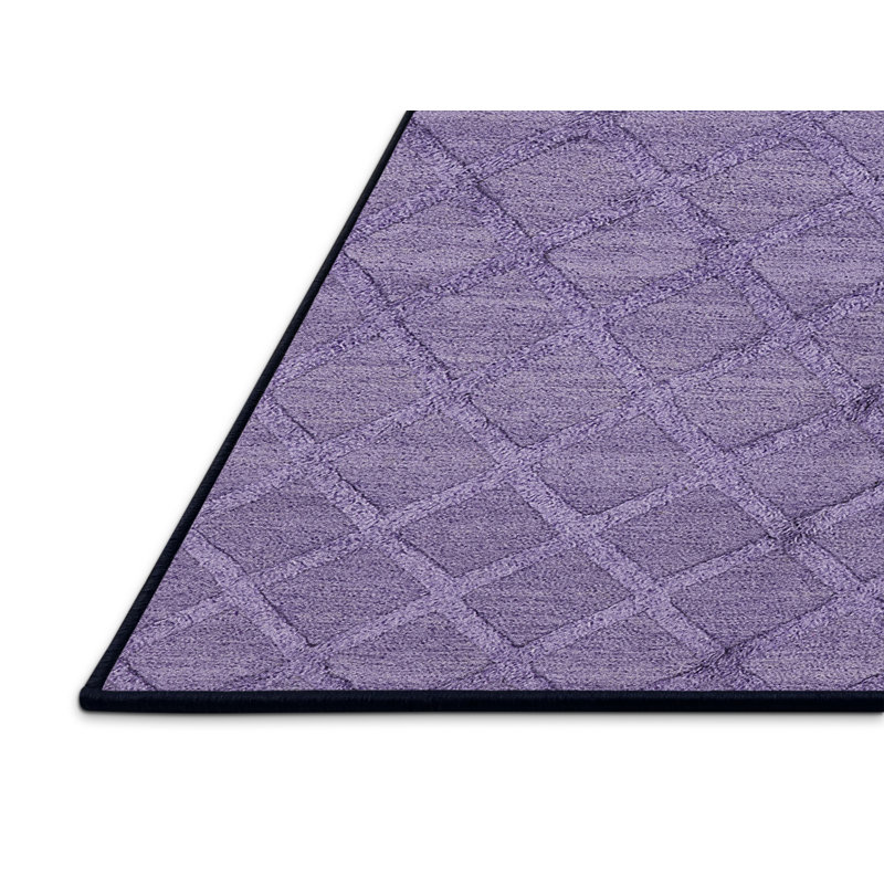 Tapis mauve à motif géométrique, Rectangle 8 pi x 10 pi