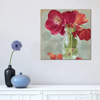 Glass Flowers II - Wrapped Canvas Painting