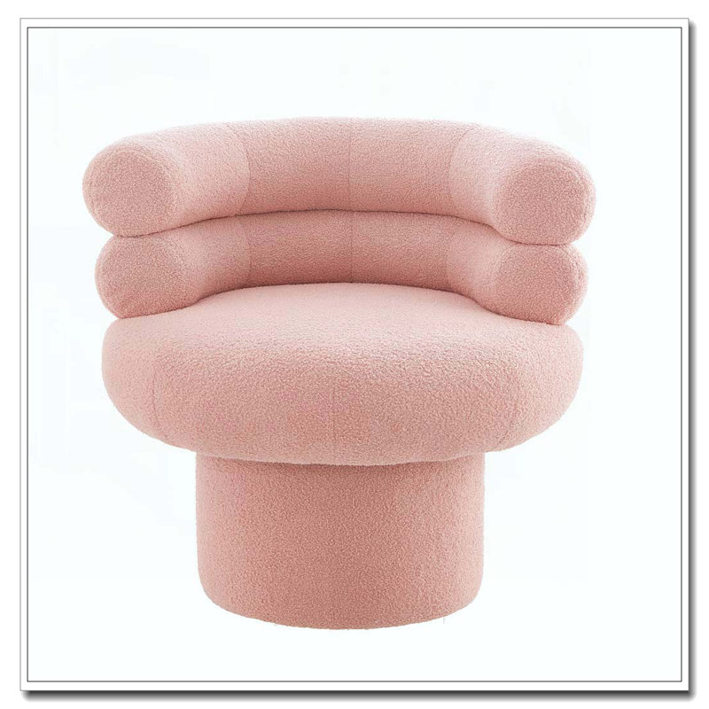 Fauteuil d'appoint pivotant à 360 °, Rose