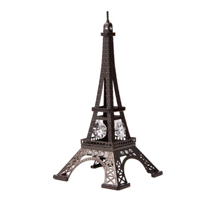 Sculpture tour eiffel en métal charbon