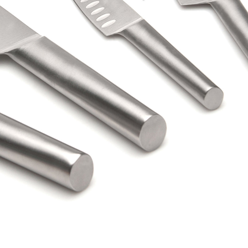 BergHOFF Straight 5 Piece Santoku Knife Set with Sharpener
