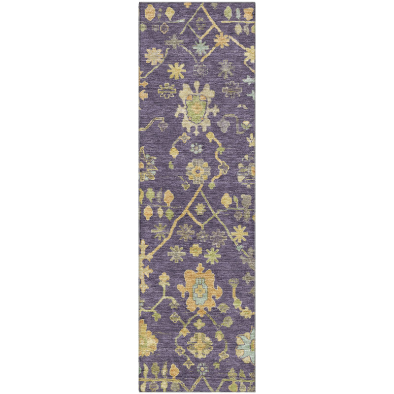 Premium Machine Washable Alaina AMF1930 Global Rug, Runner 2'3" x 7'6"