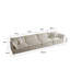 Canapé modulaire modulaire pour le salon, canapé en U convertible 5 places avec 1 repose-pieds, chenille-962137632