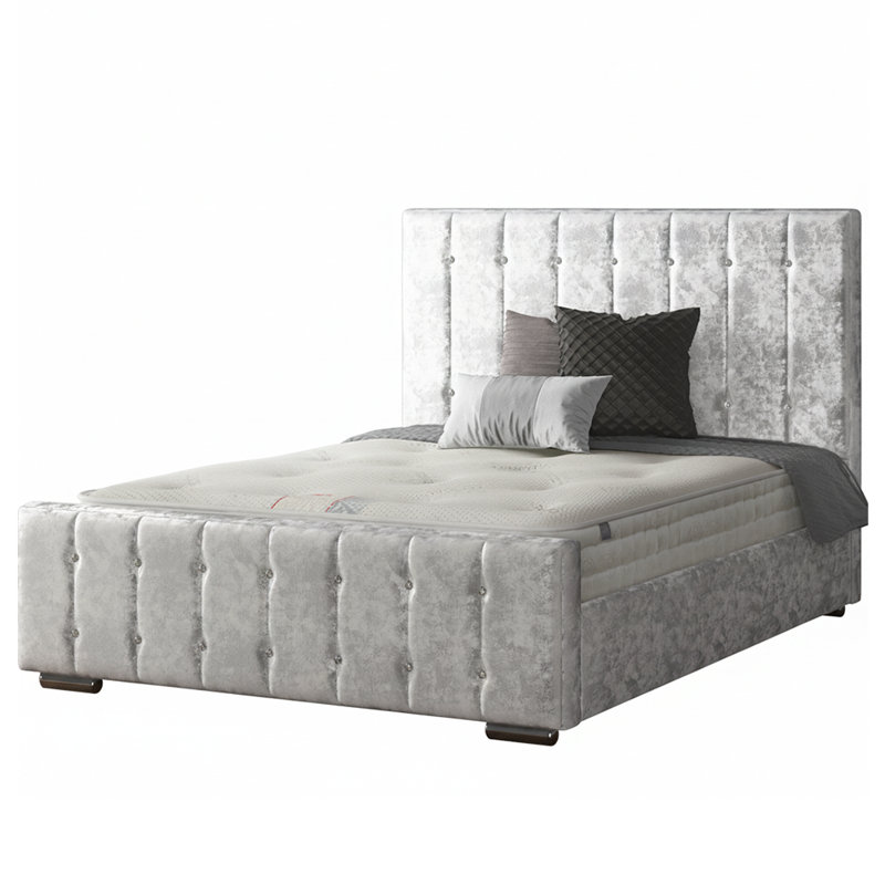 Millican Upholstered Bed, Single (3'), Silver