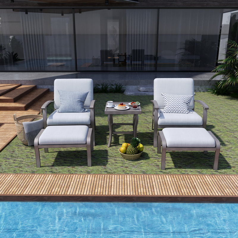Elieace 2 - Person Patio Conversation Set with Cushions