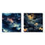 Noir Skies Moody Patterns - Ensemble de 2 collages carrés abstraits-101847837-101847836