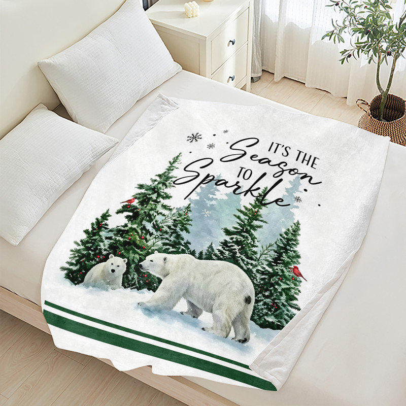Throw Blanket, Polar Bear Trees