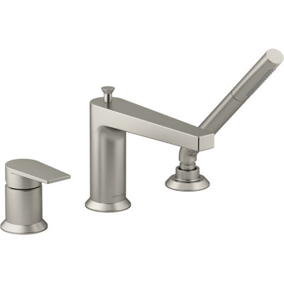 Taut Single Handle Deck Mounted Roman Tub Faucet with Diverter