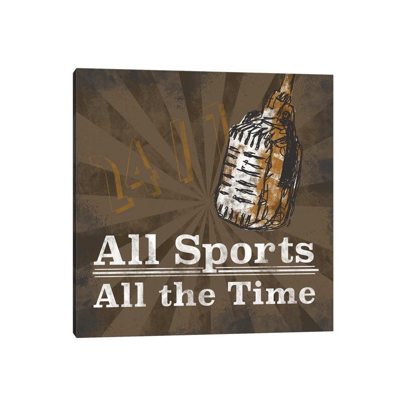 Sports Talk II by Tara Reed - Wrapped Canvas Gallery-Wrapped Canvas Giclée, 45.72 cm H x 45.72 cm W x 3.175 cm D