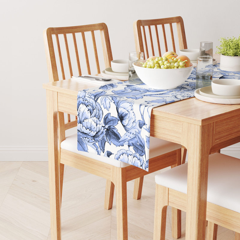 Floral 225 Cotton Table Runners, 90" x 16"