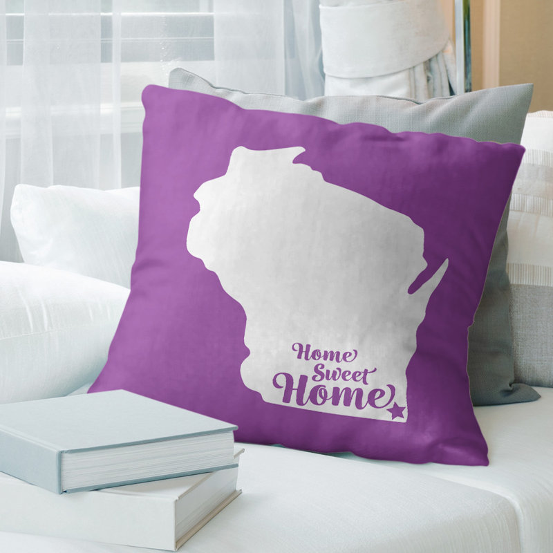 Coussin doux home, Kenosha, 26 po x 26 po, Violet