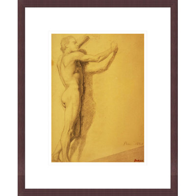 Étude d'un nu masculin par Edgar Degas - reproduction giclée encadrée