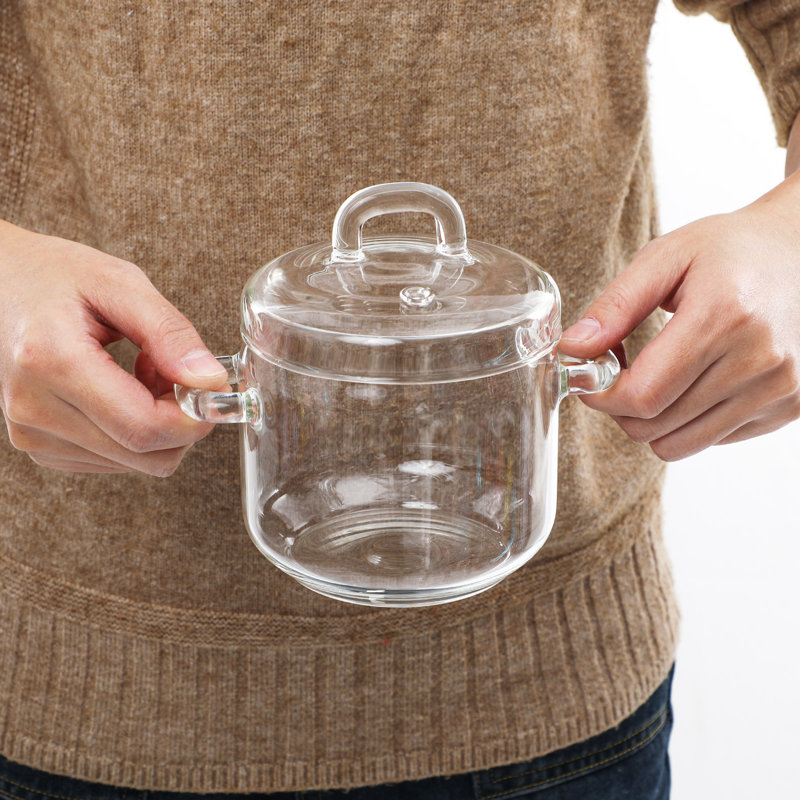 Glass Stewing Pot Anti-Scalding Stewing Pot With Lid For Restaurant Use