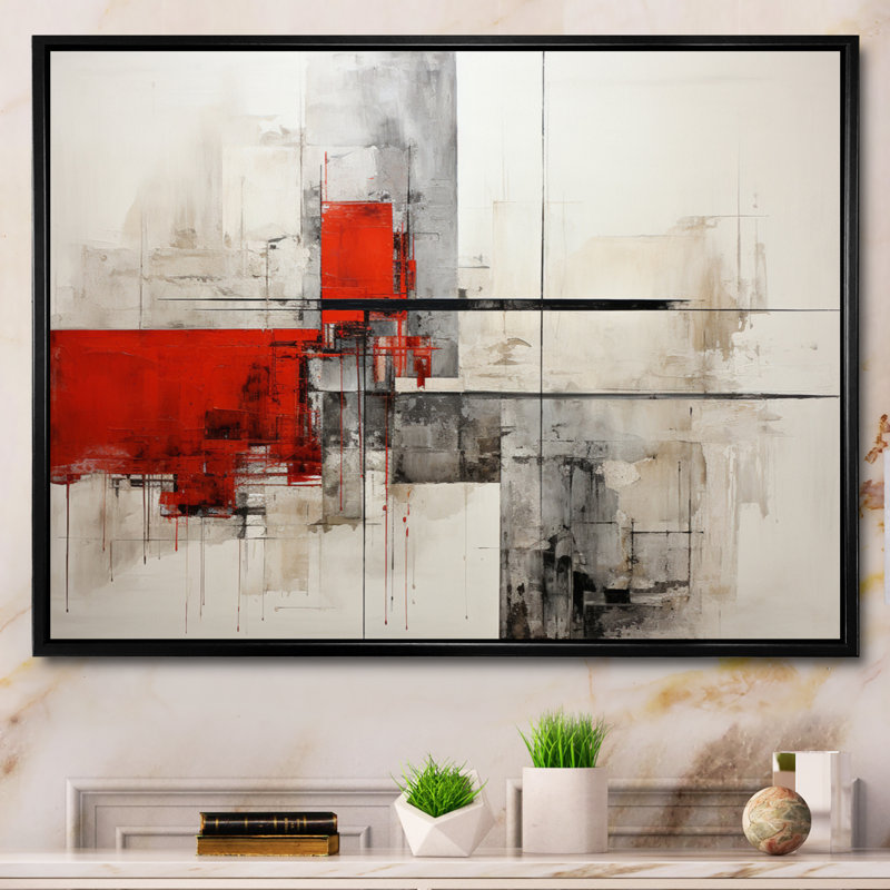 " Abstract Architectures I ", Black Floater Framed, 30" H x 40" W x 1.5" D