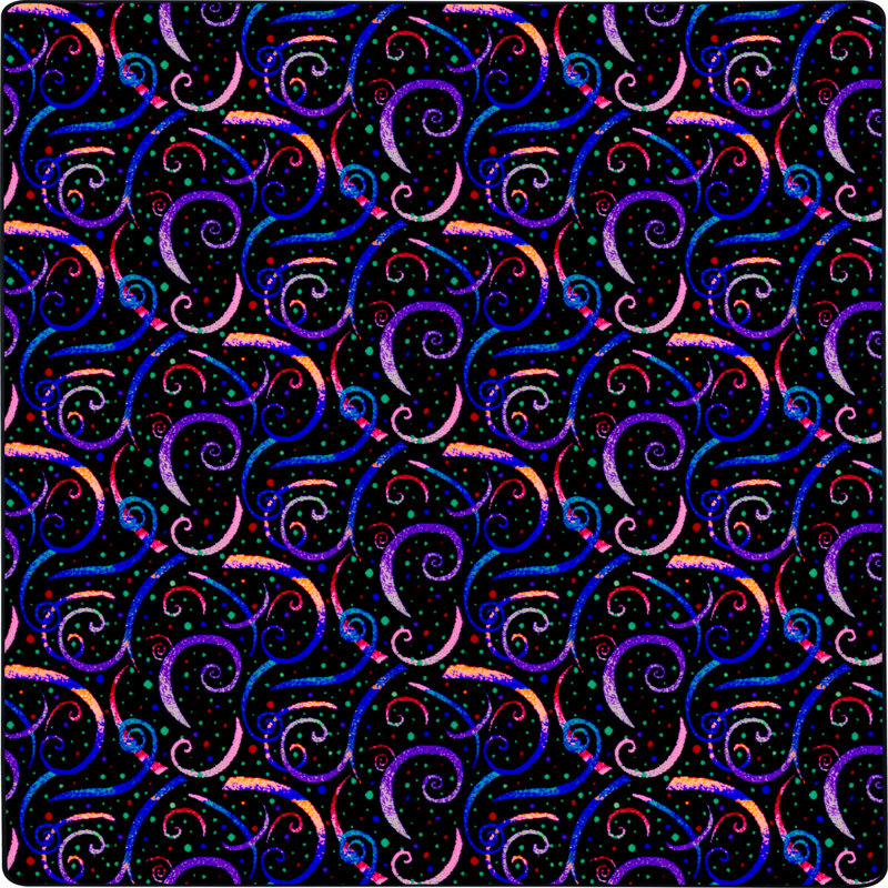 Tapis fluorescent Joy Carpets Dynamo, Carré 6 pi