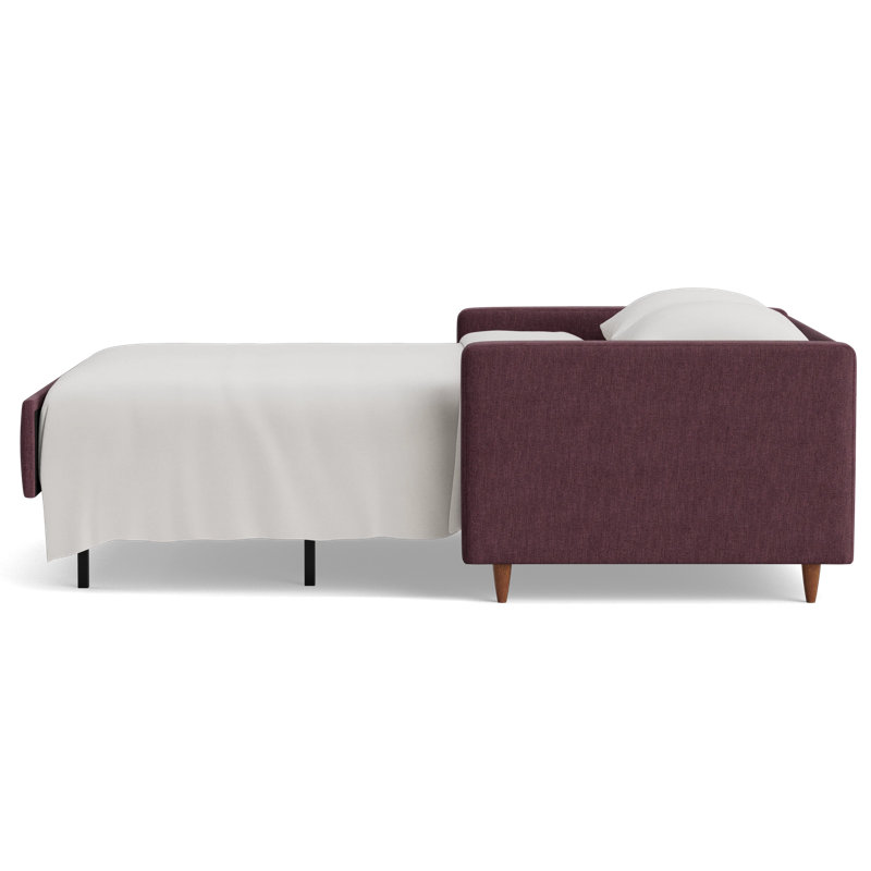 MCM Sofa Bed, Performance Weave - Aubergine