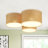 3-Light Hand Woven Drum Flush Mount