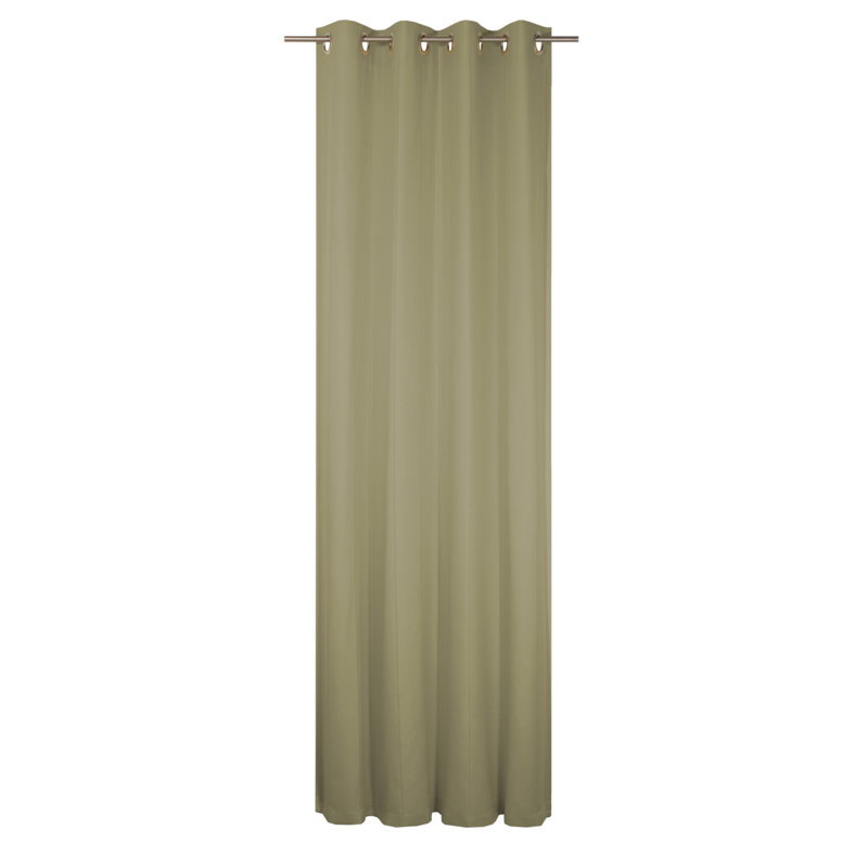 Pearce Eyelet Single Curtain, opaque, 132cm Width x 150cm Drop, Taupe