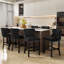Wing-Back Velvet Upholstered Bar Stools Set of 6-109334033