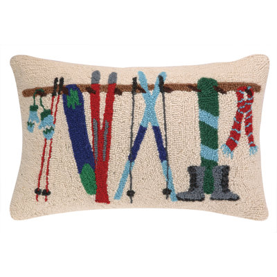 Winter Rack Hook Wool Throw Pillow