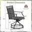 Ensemble de 2 chaises de patio pivotantes Lark Manor ™ avec structure en métal et tissu à séchage rapide