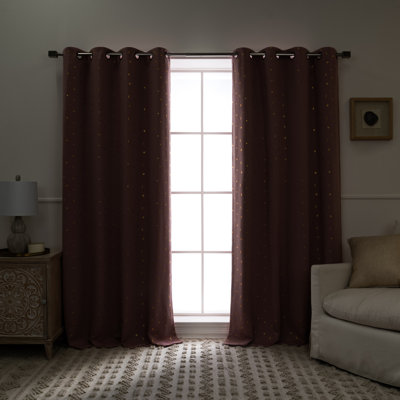 Paire de rideaux occultant en polyester Delsanto