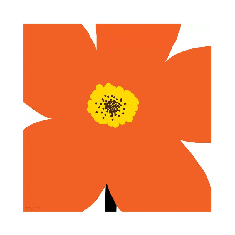 " Orange Flower " by Art Mirano, 12" H x 12" W x 0.75" D