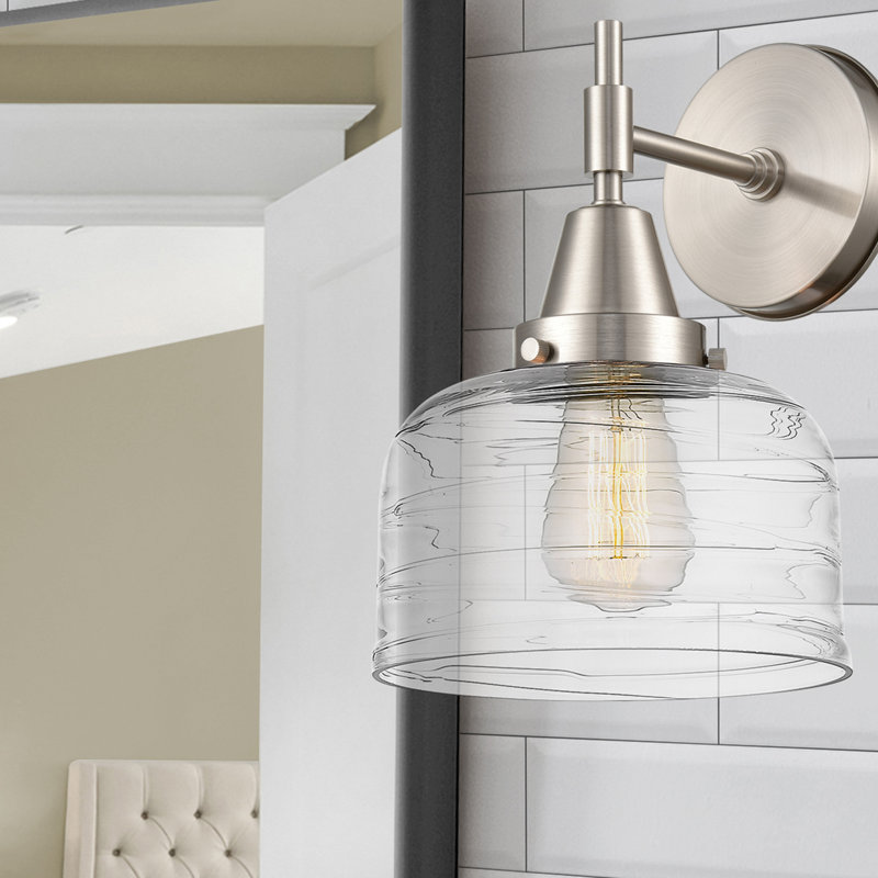 Amede Armed Sconce, Satin Nickel