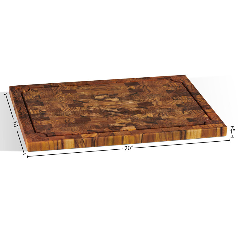 HiTeak Furniture Teak Wood Rectangular Cutting Board