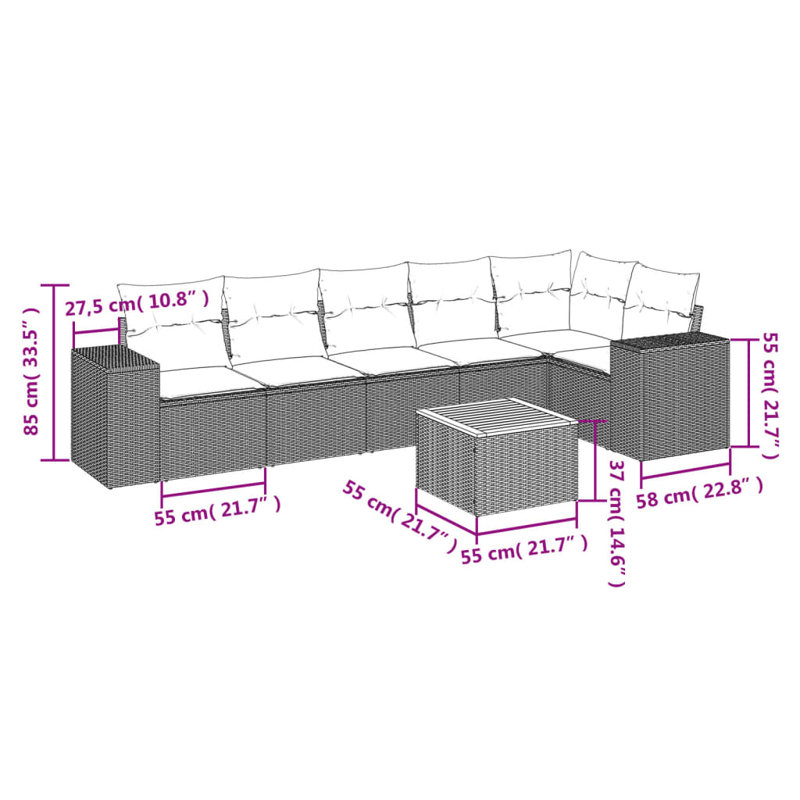 Vidaxl Garden Sofa Set Beige