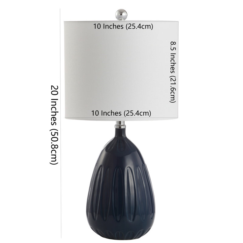 Lampe de chevet 20 po Hulbig, Bleu marine