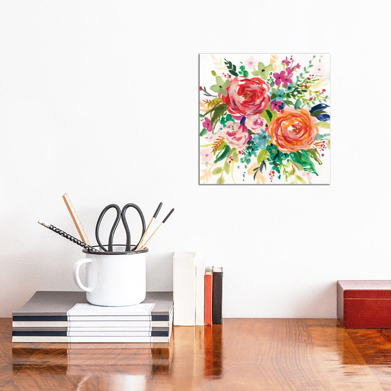 Bright Bouquet I by Carol Robinson - Painting on Canvas, 93.98 cm H x 93.98 cm W x 1.91 cm D, Wrapped Canvas