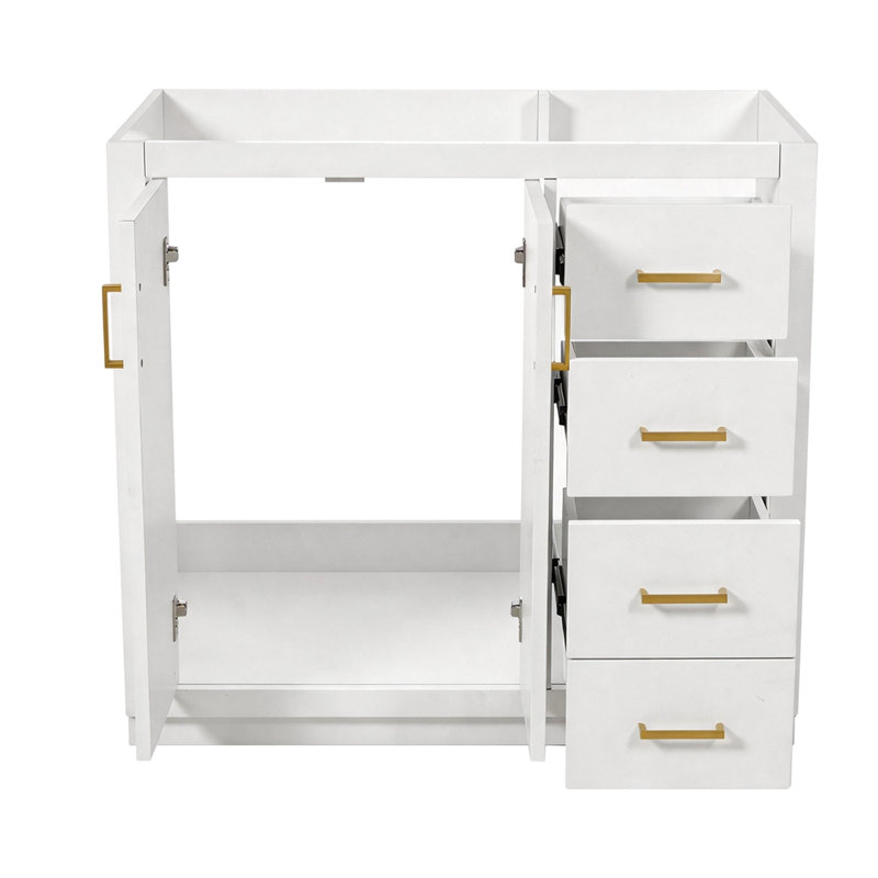Meuble-lavabo 36 po sans lavabo supérieur, Blanc